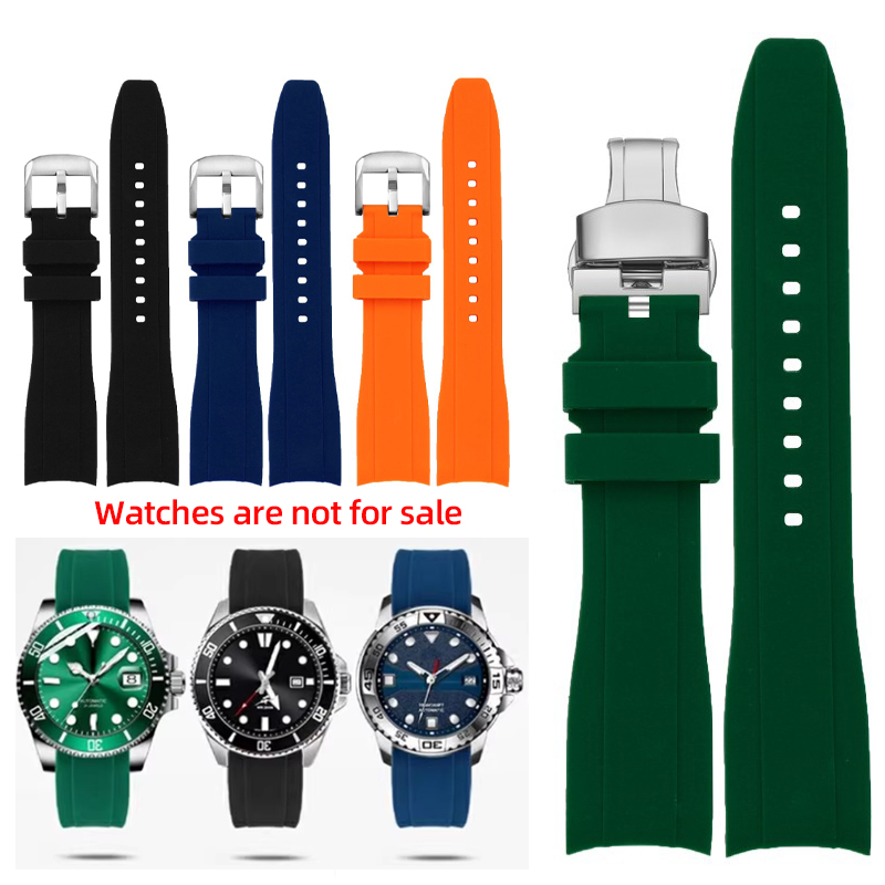 20mm 22mm Curved End Rubber Wa - Rubber Strap Diver 评论和价格