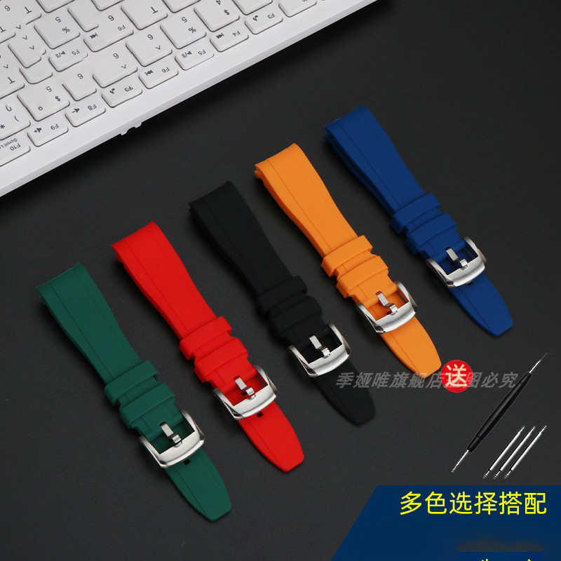 20mm 22mm Curved End Rubber Wa - Rubber Strap Diver 评论和价格
