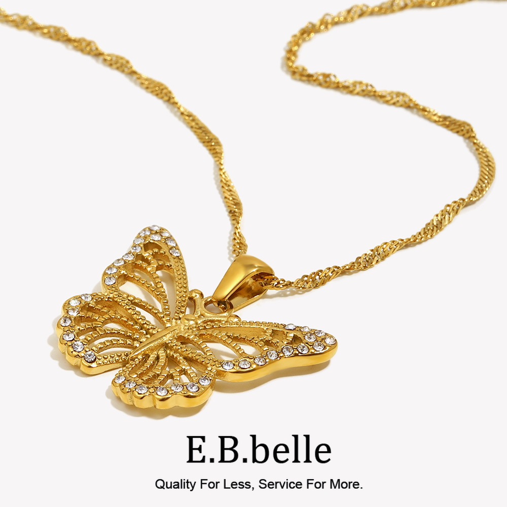 E.B.belle Jewelry Stainless St - Butterfly Clasp Deployant 评论和价格