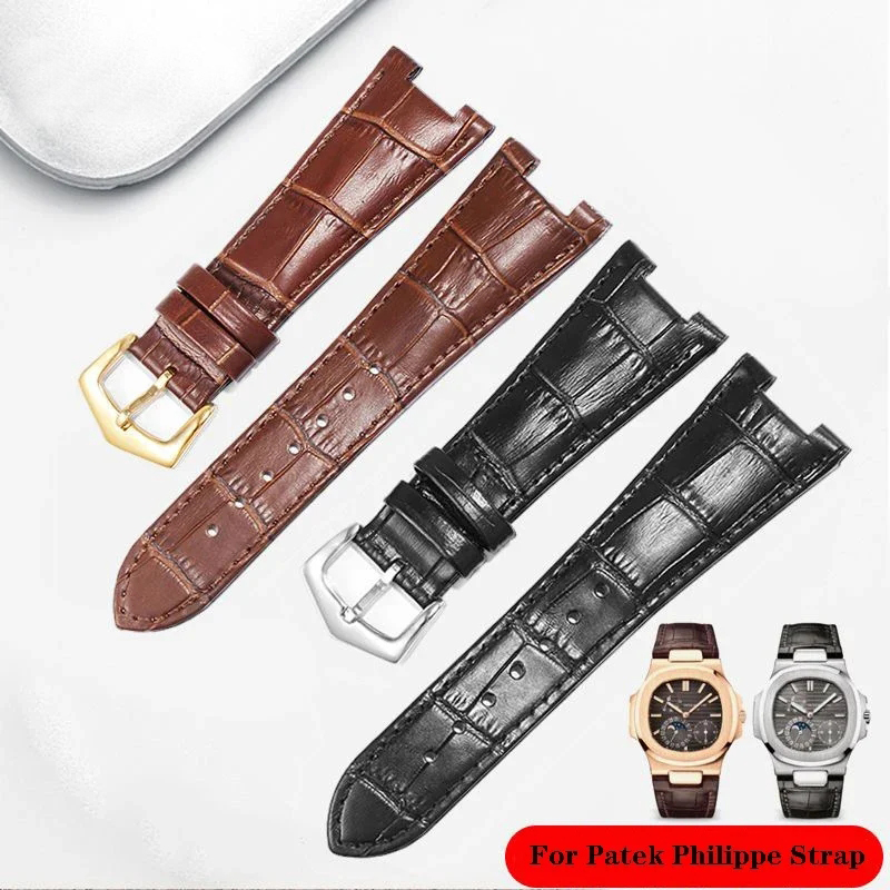Genuine Leather Watch Strap Fo - Patek Philippe Watch Nautilus 评论和价格