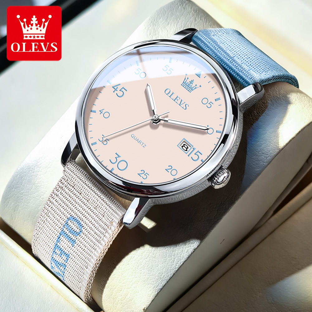 OLEVS Brand New Fashion Retro  - Canvas Strap Watch 评论和价格
