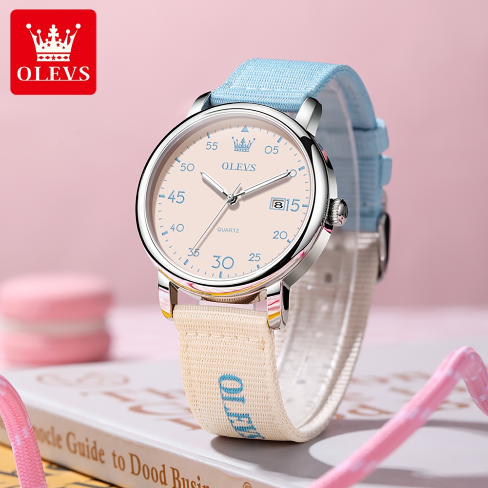 OLEVS Brand New Fashion Retro  - Canvas Strap Watch 评论和价格