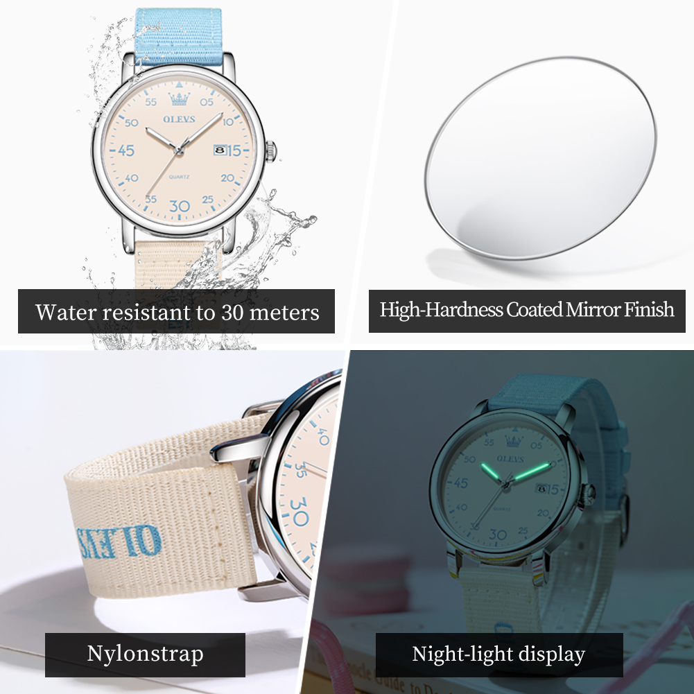 OLEVS Brand New Fashion Retro  - Canvas Strap Watch 评论和价格