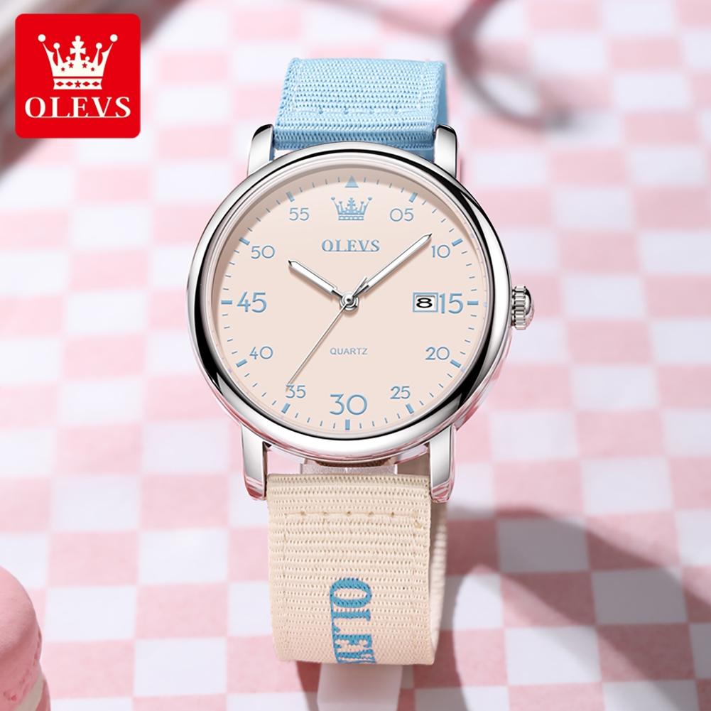 OLEVS Brand New Fashion Retro  - Canvas Strap Watch 评论和价格