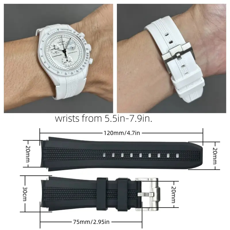 20mm Curved End No Gap Silicon - Omega Watch Speedmaster 评论和价格