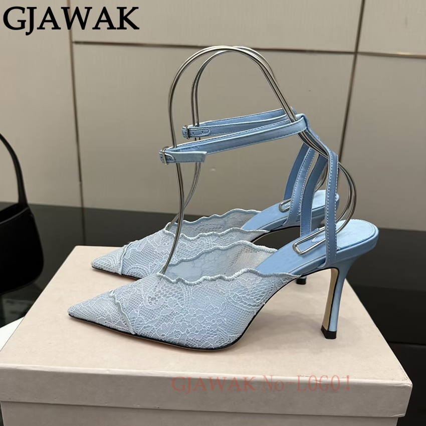 Thin High Heels Shoes Women Po - Mesh Strap Metal 评论和价格
