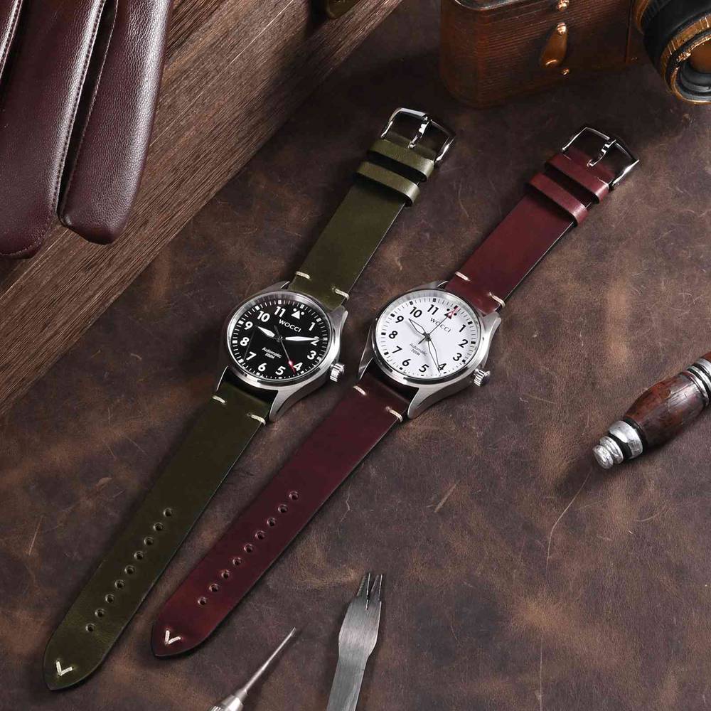 WOCCI Oil Wax Leather Watch St - Suede Strap Watch 评论和价格
